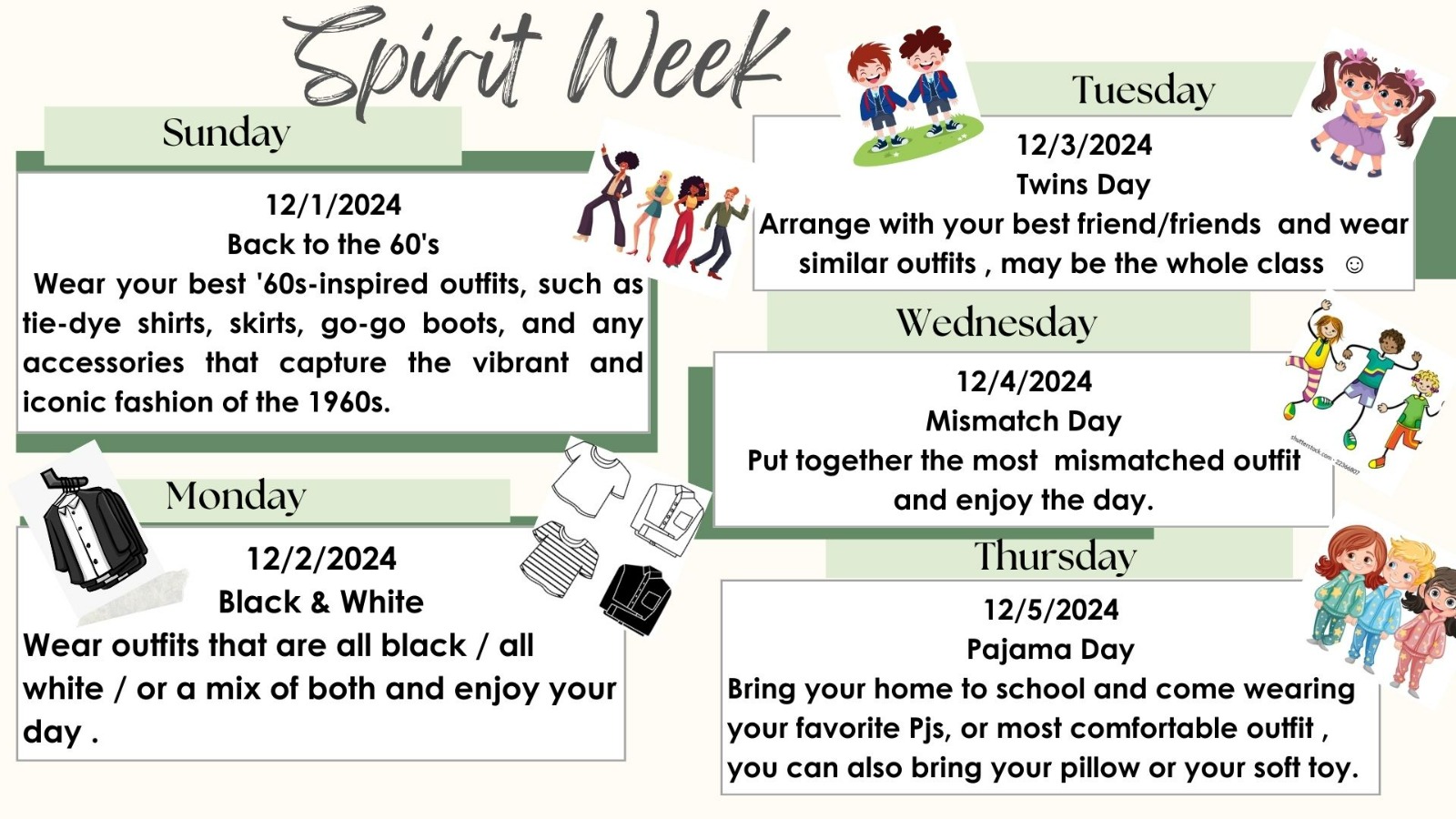 KG Spirit week 2024